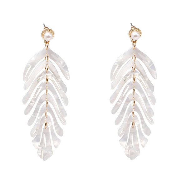 RawGems Jewelry - 🌺 Acrylic Skeleton Imitation Pearl Earring